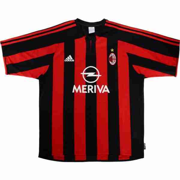 Tailandia Camiseta AC Milan 1ª Retro 2003 2004 Rojo Thailande Maillot 1rd AC Milan Retro 2003 2004 Rouge