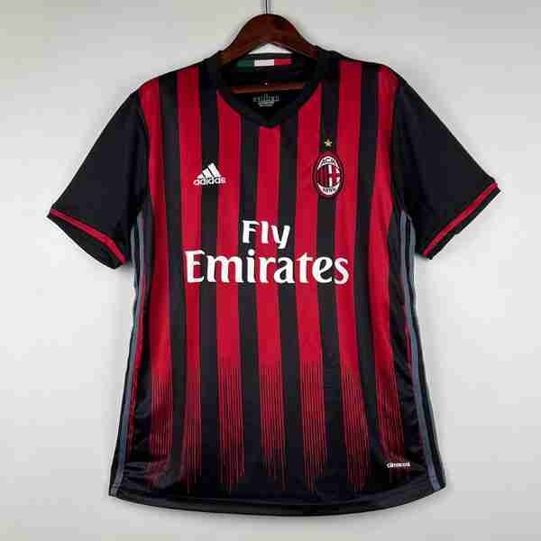 Tailandia Camiseta AC Milan 1ª Retro 2016-2017 Thailande Maillot 1rd AC Milan Retro 2016 2017