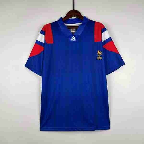 Tailandia Camiseta Francia 1ª Retro 1992-1994 Thailande Maillot 1rd France Retro 1992 1994