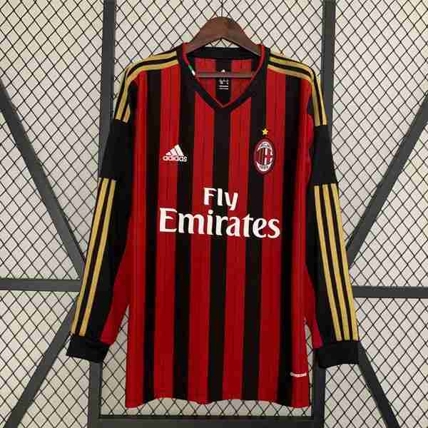 Tailandia Camiseta AC Milan 1ª ML Retro 2013 2014 Thailande Maillot 1rd Manches Longues AC Milan Retro 2013 2014