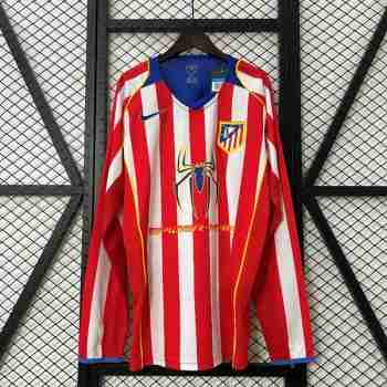 Thailande Maillot 1rd Manches Longues Atletico Madrid Retro 2004 2005