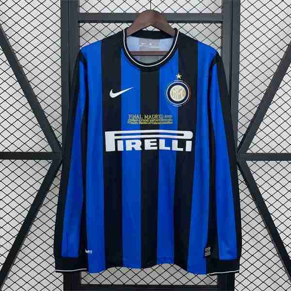 Tailandia Camiseta Inter Milan 1ª Retro ML 2009-2010 Thailande Maillot 1rd Manches Longues Inter Milan Retro 2009 2010