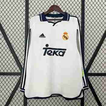Thailande Maillot 1rd Manches Longues Real Madrid Retro 2000 2001
