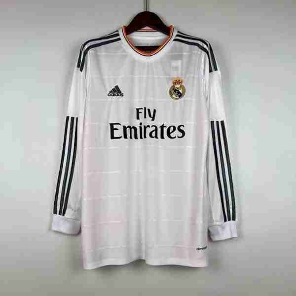 Tailandia Camiseta Real Madrid 1ª ML Retro 2013 2014 Thailande Maillot 1rd Manches Longues Real Madrid Retro 2013 2014