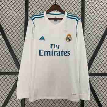 Thailande Maillot 1rd Manches Longues Real Madrid Retro 2017 2018