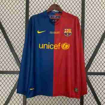 Thailande Maillot 1rd Manches Longues Barcelone Retro 2008 2009