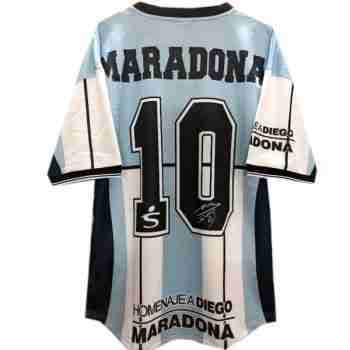 Thailande NO.10 Maradona Maillot 1rd Argentine Retro 2001 Bleu_1