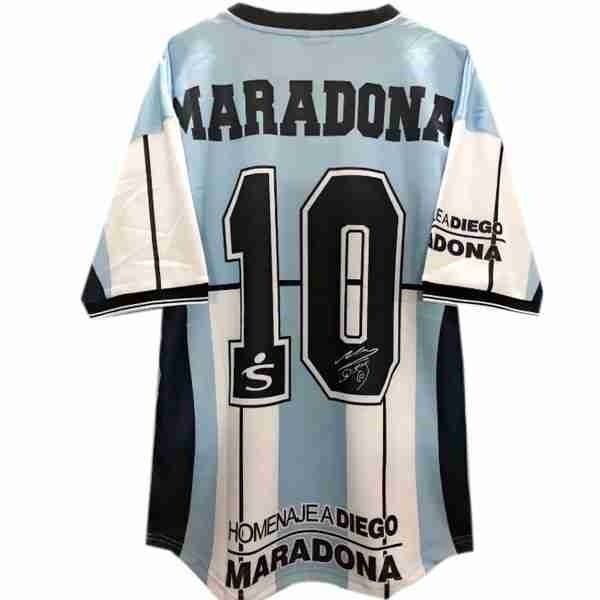 Camiseta Argentina NO.10 Maradona 1ª Retro 2001 Azul Thailande NO.10 Maradona Maillot 1rd Argentine Retro 2001 Bleu_1